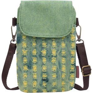 ❤️Small Canvas Cell Phone Purse Wallet- Handmade with Shoulder Strap